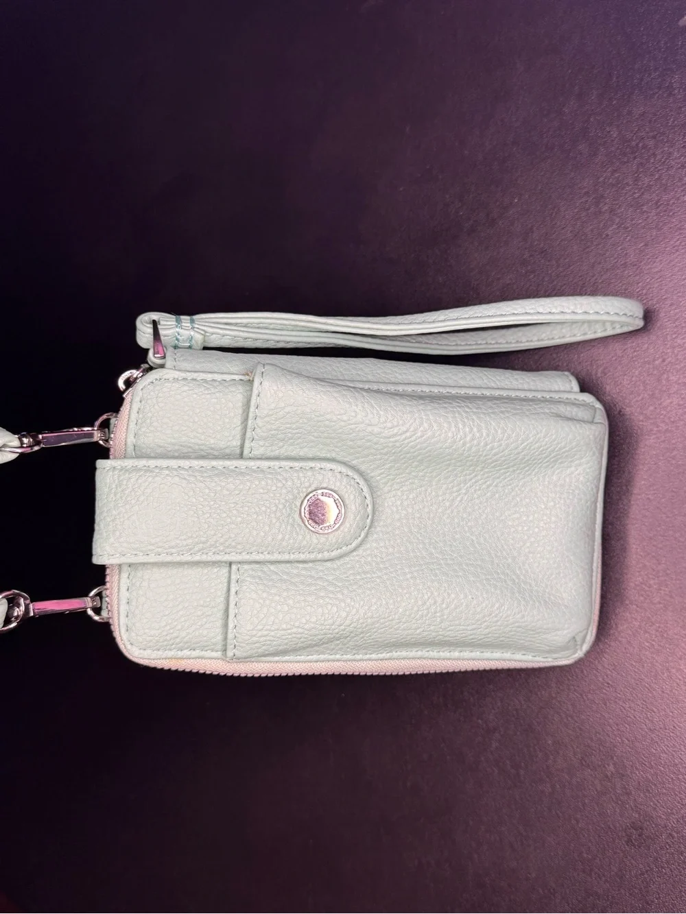 RFID Crossbody Phone Wallet Mint Green Cell Phone Purse Organizer Card Holder